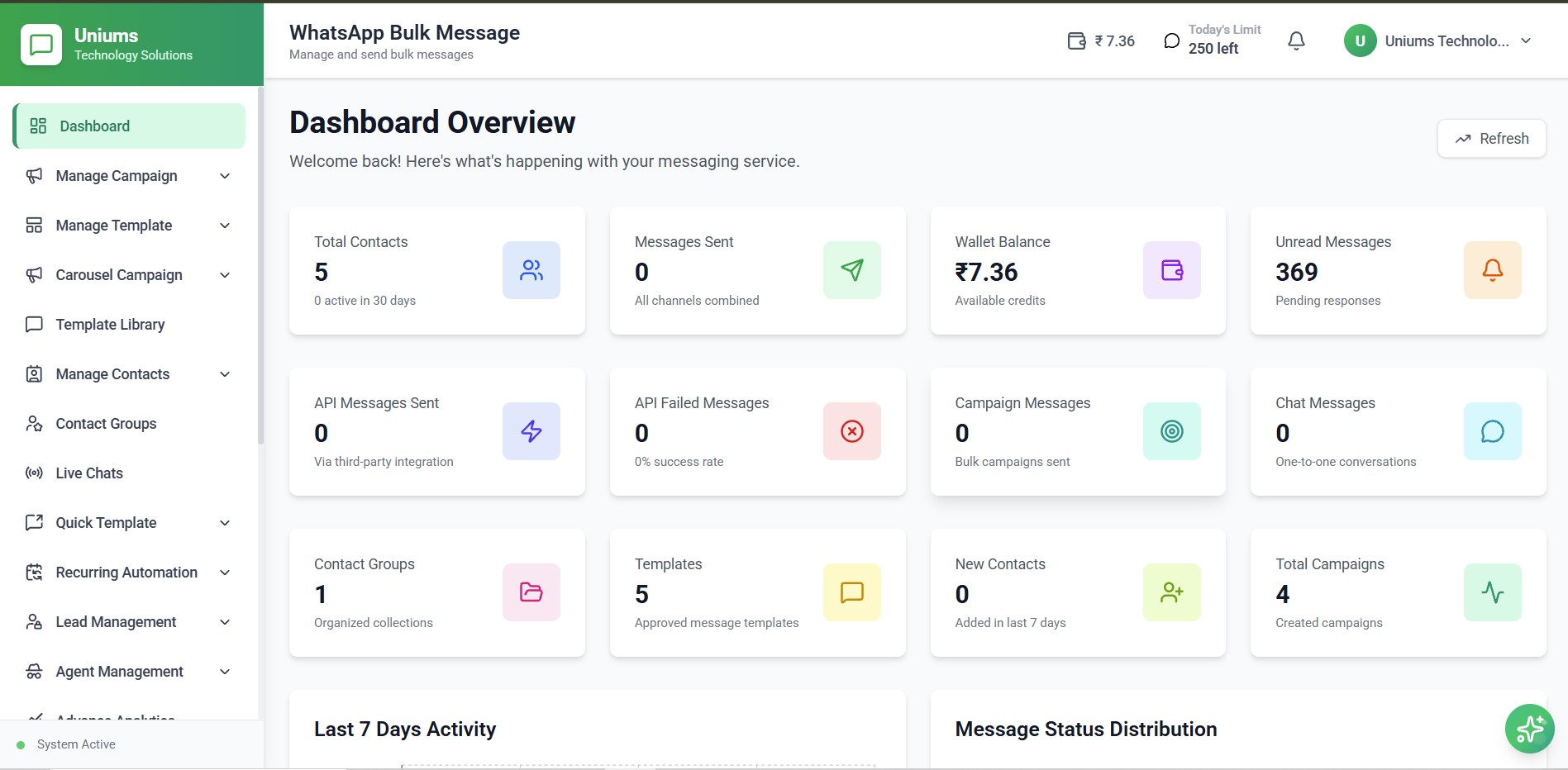 Bulk WhatsApp Portal